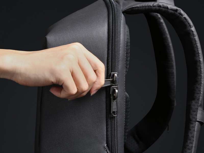 Водостойкий антикражный рюкзак Hipack для ноутбука 15.6, черный №4