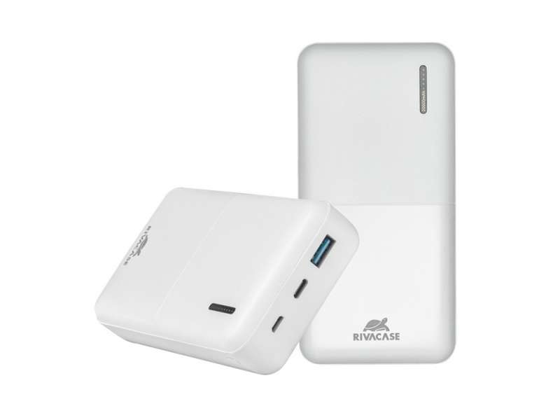 RIVACASE VA2571 (20000 мАч) QC/PD внешний аккумулятор, белый 12/24 №12