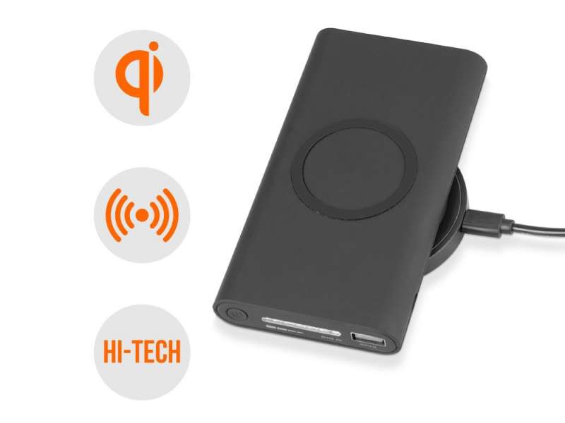Портативный набор с беспроводным зарядным устройством (power bank) Force, 8000 mAh Портативный набор с беспроводным зарядным устройством (power bank) Force, 8000 mAh