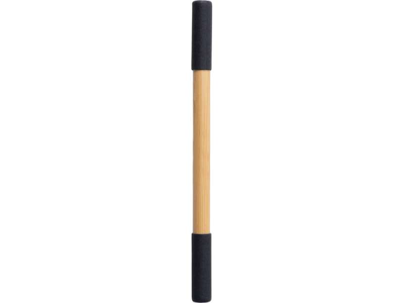 Вечный карандаш и ручка из бамбука Black bamboo, натуральный и черный №3