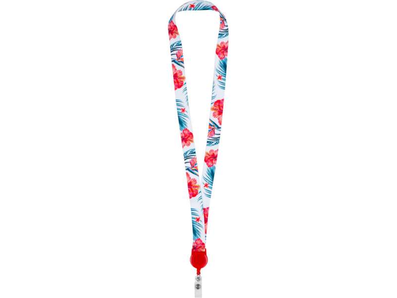 Ланъярд 2 см с ретрактором, красный №3