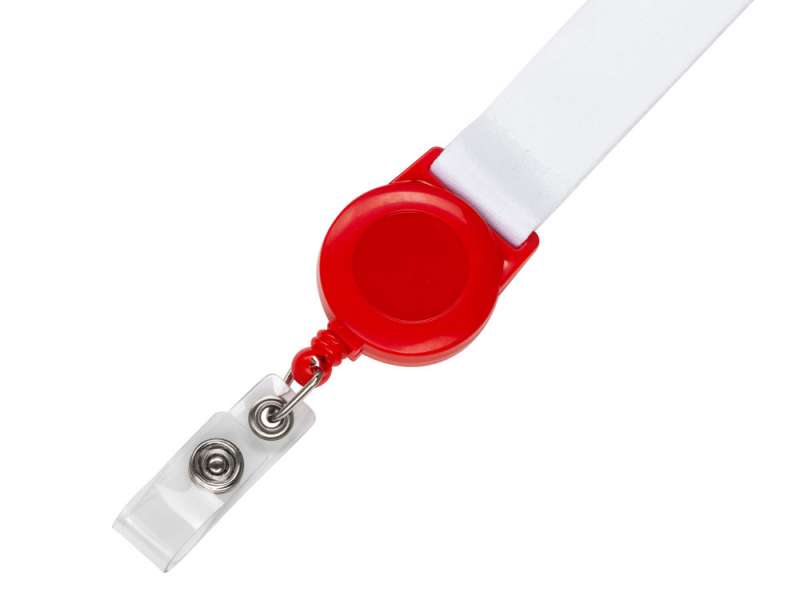 Ланъярд 2 см с ретрактором, красный №4