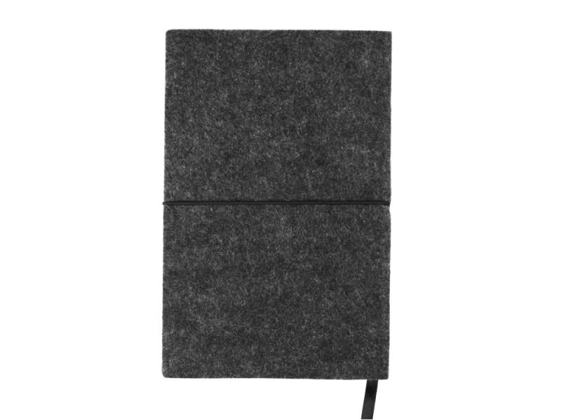 Блокнот из RPET-фетра А5 Felt, гибкая обложка, 80 листов 70 гр/м2 белой бумаги, темно-серый №3
