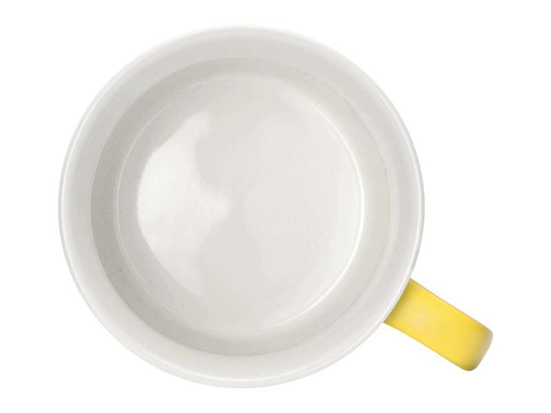 Матовая кружка Nancy 360 мл цветная снаружи, белая внутри, желтый №4