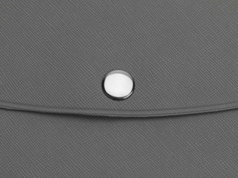 Органайзер для документов на кнопке с отделением для купюр и ручки, упаковка в индивидуальный пакет, серый №3