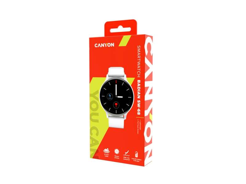 Смарт-часы Canyon SW-68  Badian, IP68, серебряный (Р) №4