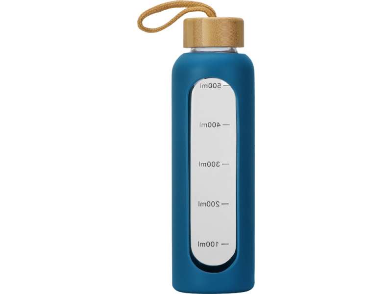 Бутылка из боросиликатного стекла Hangy, 550 мл, индиго №4