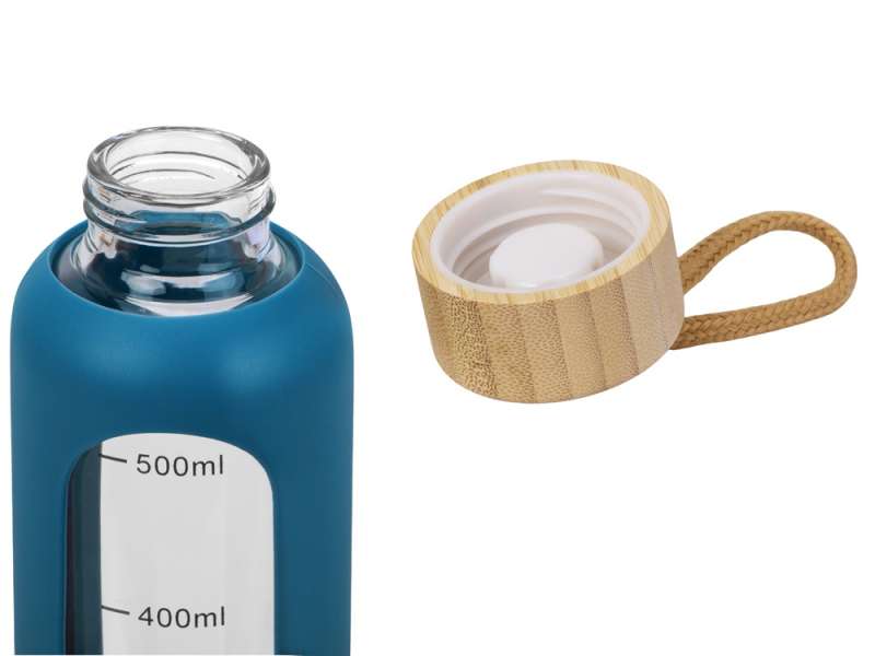 Бутылка из боросиликатного стекла Hangy, 550 мл, индиго №6