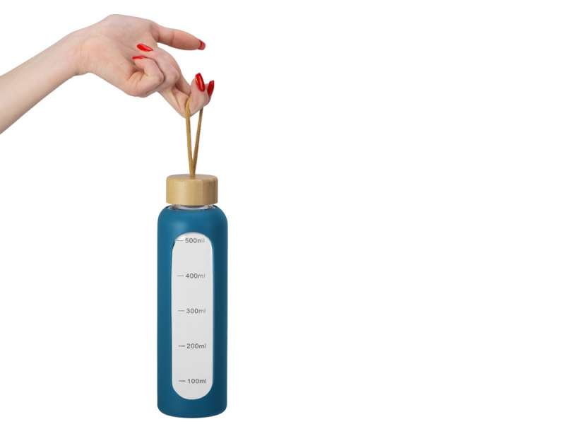 Бутылка из боросиликатного стекла Hangy, 550 мл, индиго №7