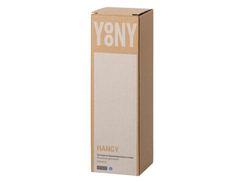 Бутылка из боросиликатного стекла Hangy, 550 мл, индиго №8