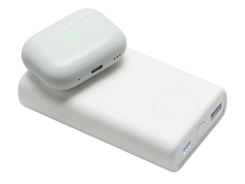 Внешний беспроводной аккумулятор 2-в-1 с функцией зарядки Apple Watch, QC/PD AtomIQ, 10000 мАч, белый №7