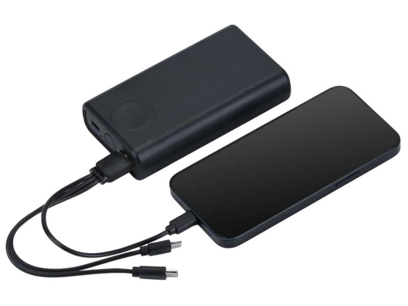 Внешний беспроводной аккумулятор 2-в-1 с функцией зарядки Apple Watch, QC/PD AtomIQ, 10000 мАч, черный №14