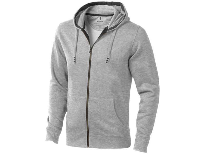 Толстовка Arora мужская с капюшоном, серый меланж Толстовка Arora мужская с капюшоном, серый меланж