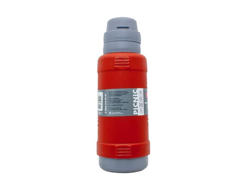 Термос со стеклянной колбой тм THERMOS PICNIC 40 Series Red 1,0L №6