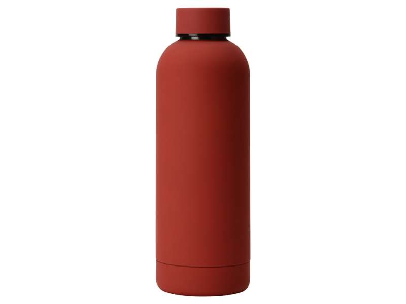 Вакуумная термобутылка Cask Waterline, soft touch, 500 мл, тубус, красный №3