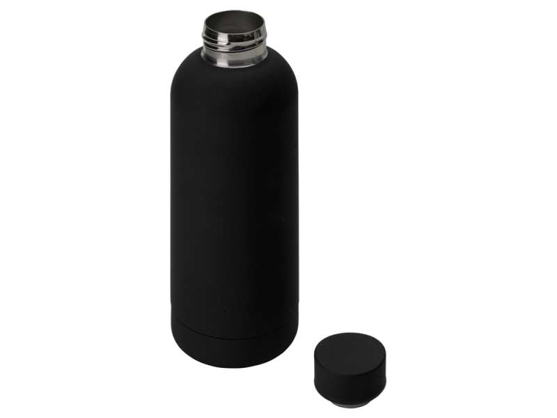 Вакуумная термобутылка Cask Waterline, soft touch, 500 мл, тубус, черный №2
