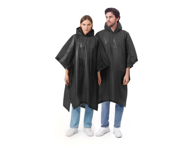 Пончо Hawaii c чехлом унисекс, черный