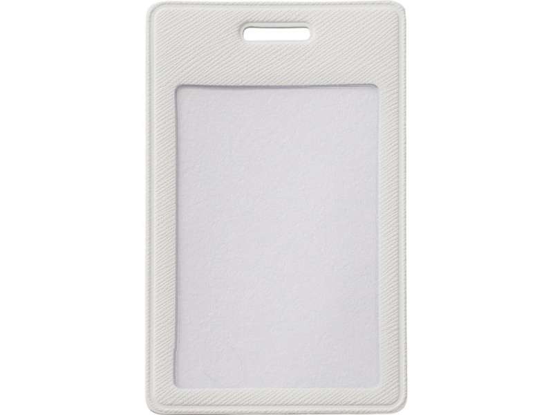 Бейдж с рулеткой-карабин Favor, белый №3