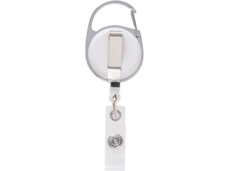 Бейдж с рулеткой-карабин Favor, белый №5