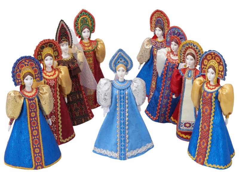 Подарочный набор: кукла фарфоровая, крем-мед, красный №18