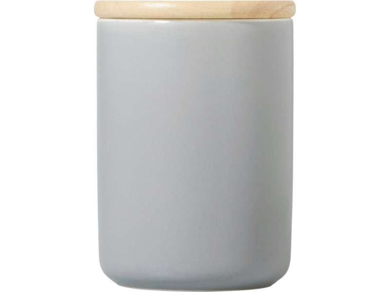 Кружка с ручкой и крышкой из каучукового дерева Jeny, серый №4