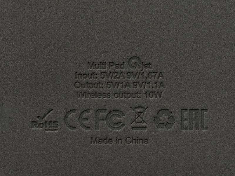 Многофункциональный коврик для мыши Multi Pad с беспроводной зарядкой и LCD экраном, 10 Вт, серый №5