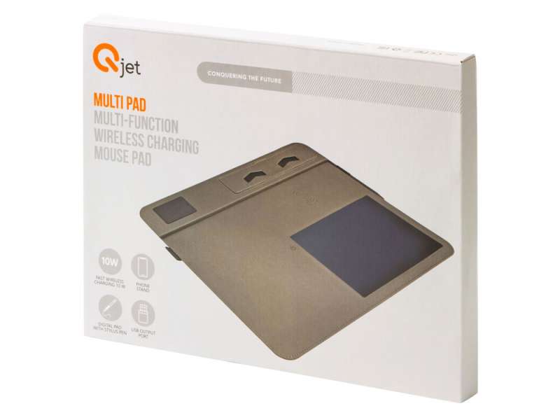 Многофункциональный коврик для мыши Multi Pad с беспроводной зарядкой и LCD экраном, 10 Вт, серый №15