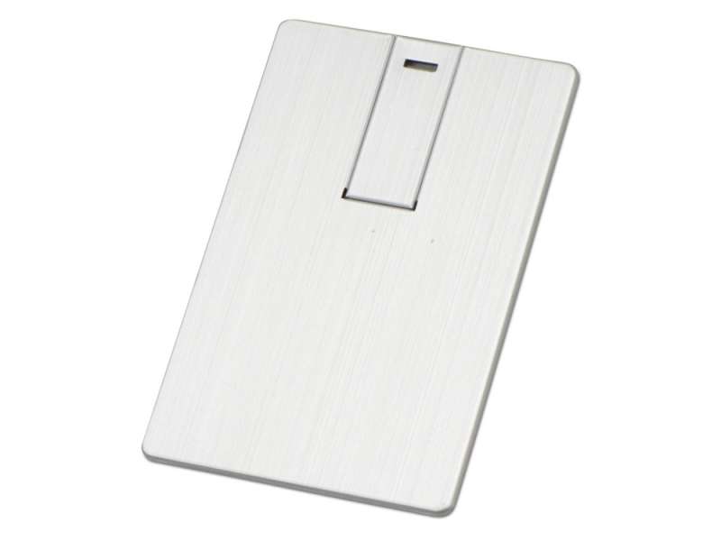 Флеш-карта USB 2.0 16 Gb в виде металлической карты Card Metal, серебристый Флеш-карта USB 2.0 16 Gb в виде металлической карты Card Metal, серебристый