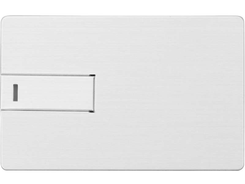 Флеш-карта USB 2.0 16 Gb в виде металлической карты Card Metal, серебристый №3