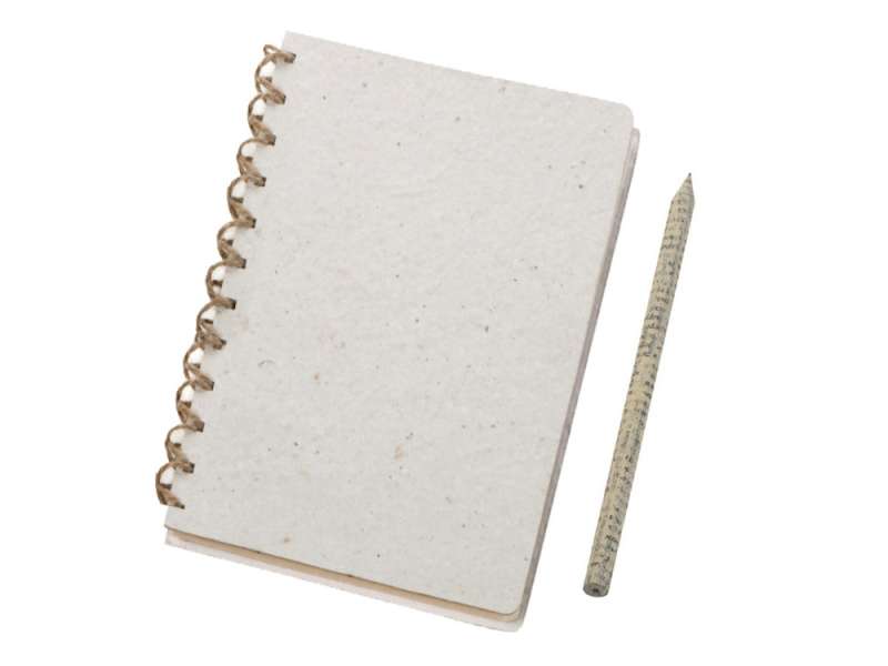 Живой блокнот А5 с бумажным карандашом и семенами цветов микс, белый №2