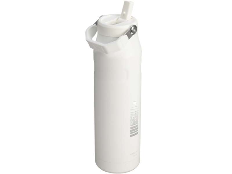 Бутылка для воды объемом 1,06 литра с откидной трубочкой Stanley IceFlow™ 2.0 - Frosted white №4