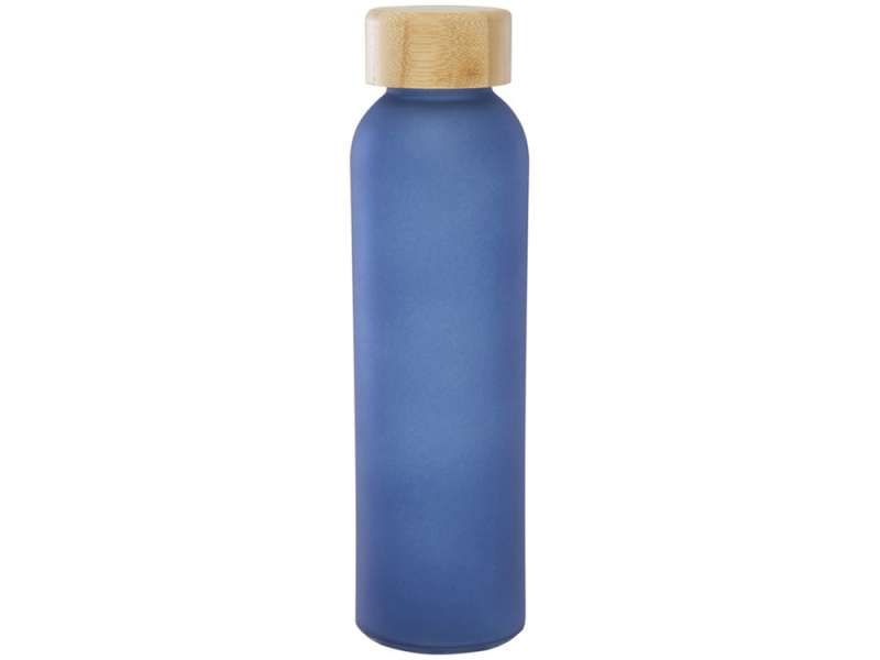Lume бутылка из матового содово-известкового стекла объемом 500 мл с бамбуковой крышкой - Синий №2