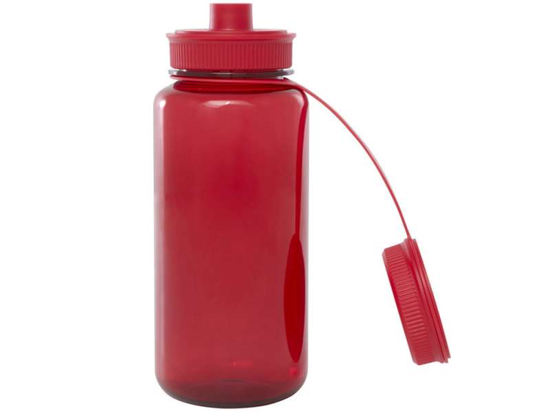 Спортивная бутылка Ryder из переработанного ПЭТ-пластика объемом 900 мл с многофункциональной крышкой, сертифицированная RCS - Красный №4