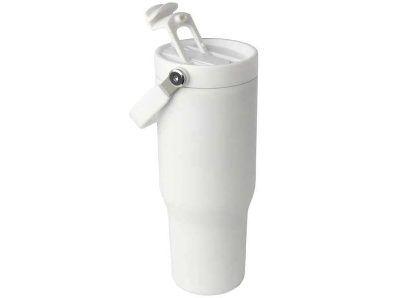 Термостакан Bronx объемом 900 мл из меди и переработанной нержавеющей стали, сертифицированной по стандарту RCS, с вакуумной изоляцией и крышкой с двойной функцией - Белый №5