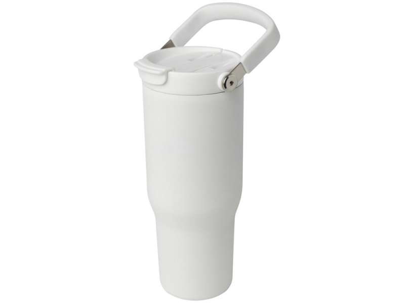 Термостакан Bronx объемом 900 мл из меди и переработанной нержавеющей стали, сертифицированной по стандарту RCS, с вакуумной изоляцией и крышкой с двойной функцией - Белый №6