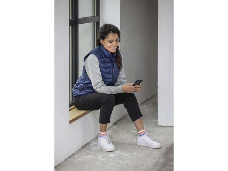 Женский утепленный жилет Pallas  из переработанных материалов по стандарту GRS - Темно - синий №4