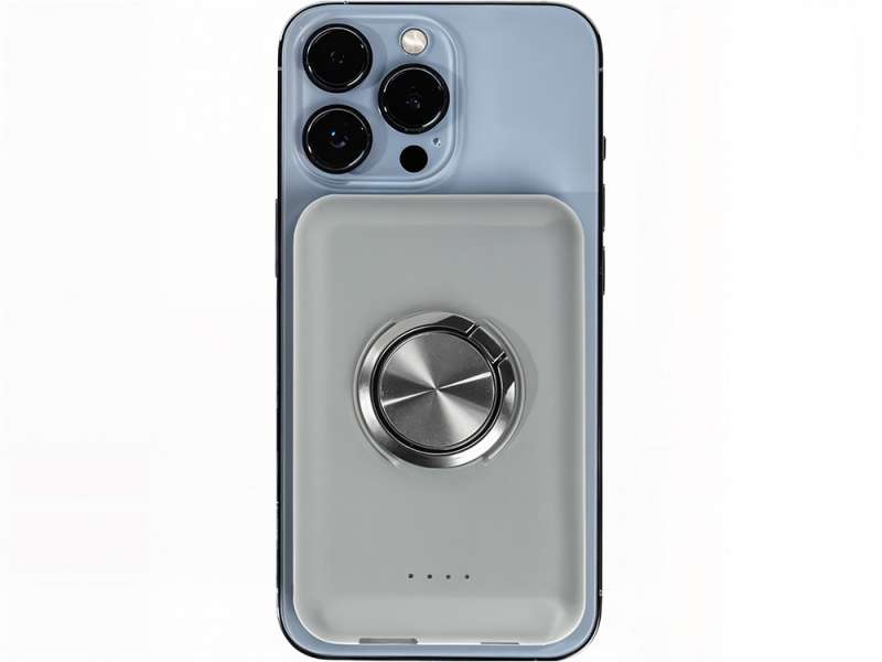 Магнитный беспроводной внешний аккумулятор MagnetIQ, 5000 mah, 10 W, серый Cool gray 7C №13