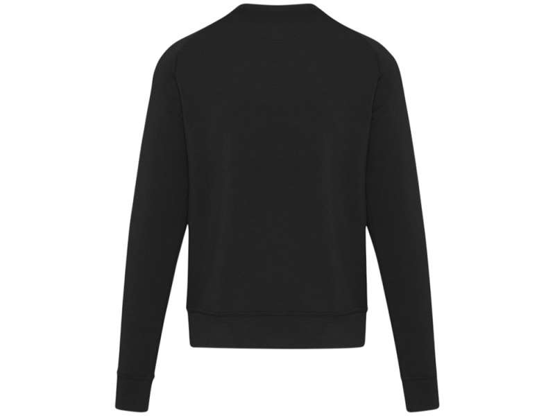 Yukon унисекс интерлок спортивный свитер с круглым вырезом - Сплошной черный №3