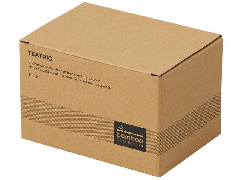 Кружка с двойными стенками на подставке с ложкой Teatrio №10