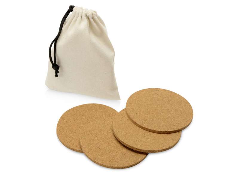 Подарочный набор из пробки с блокнотом, ручкой и термокружкой №4