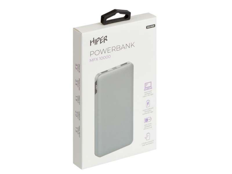 Портативный внешний аккумулятор MFX 10000 Silver (Р) №5