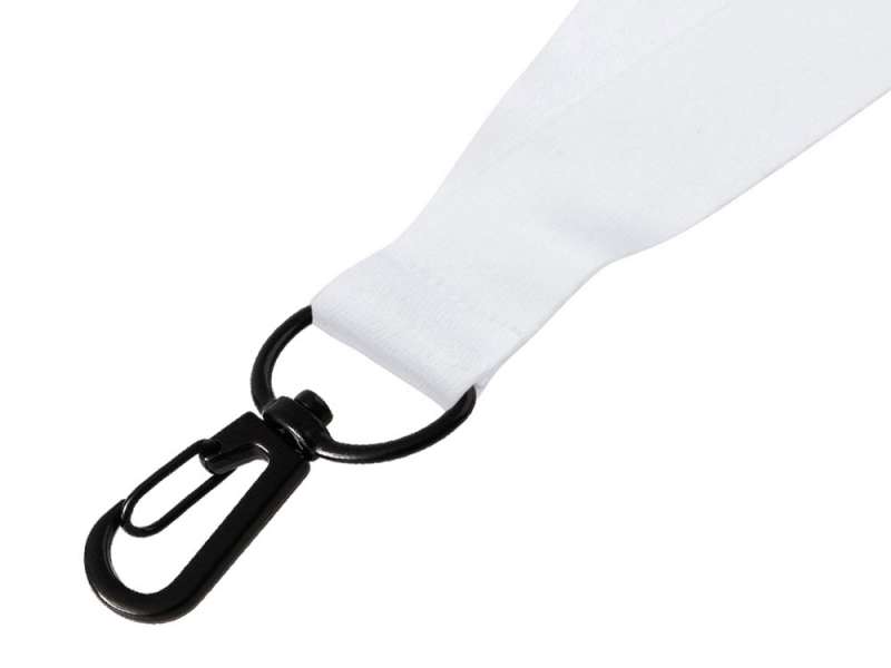 Ланъярд 2 см под сублимацию с трендовым карабином, черный №4