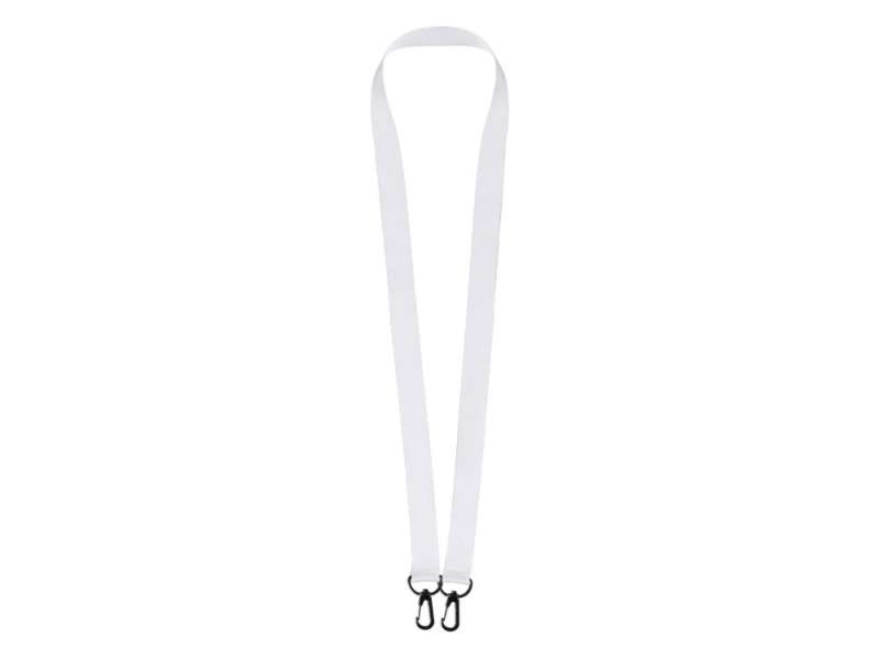 Ланъярд 2 см под сублимацию с 2-мя карабинами, черный