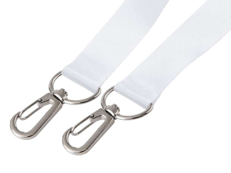 Ланъярд 2 см под сублимацию с 2-мя карабинами, серебристый №4