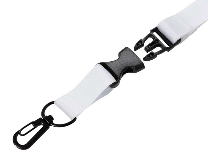 Ланъярд 2 см под сублимацию с карабином и межуровневым замком, черный №4