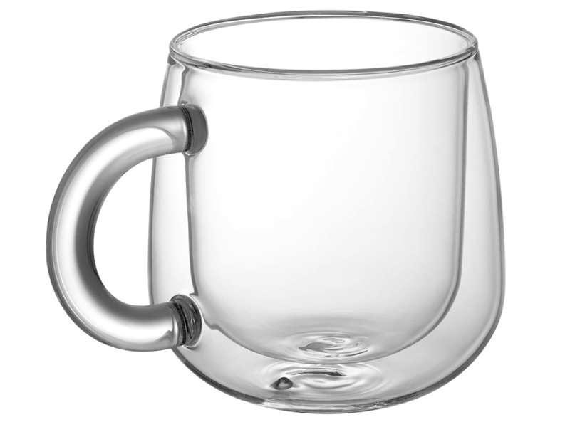 Кружка с двойными стенками с широкой ручкой Fog, прозрачный №3