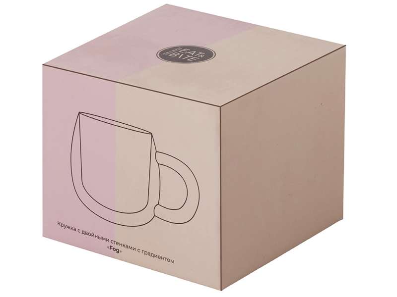 Кружка с двойными стенками с широкой ручкой и градиентным покрытием Fog, черный №6