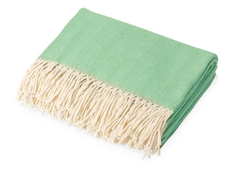 Подарочный набор с пледом, френчпрессом, чаем и вареньем, зеленый №2