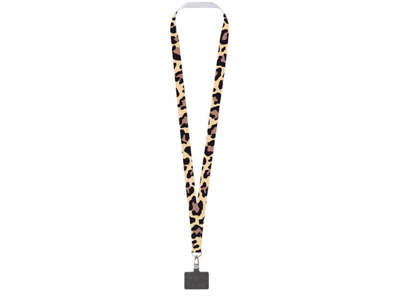 Ланъярд 2 см под сублимацию с трендовым карабином и большим держателем для телефона из ПЭ, серебристый №2