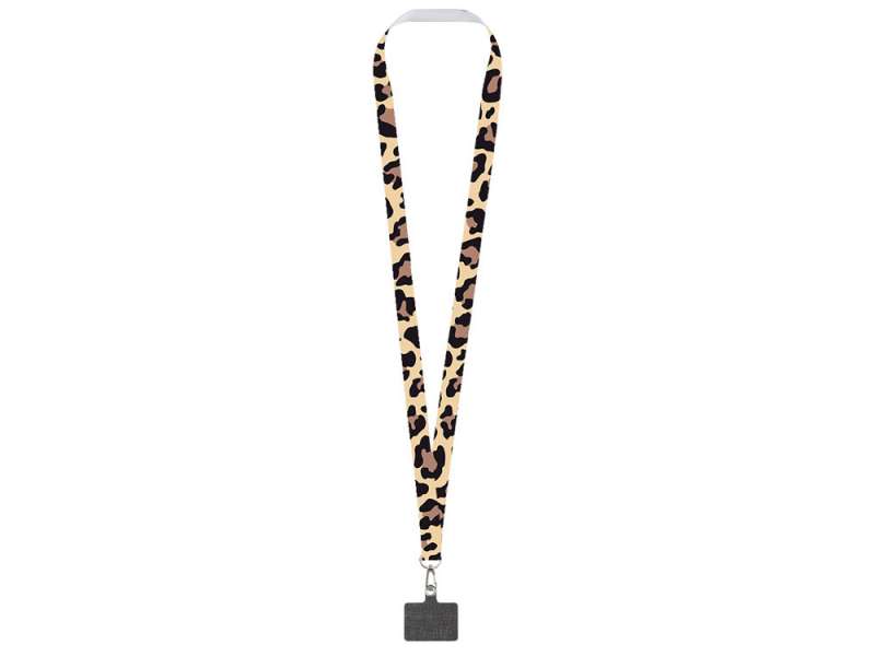 Ланъярд 2 см под сублимацию с трендовым карабином и большим держателем для телефона из ПЭ, серебристый №3